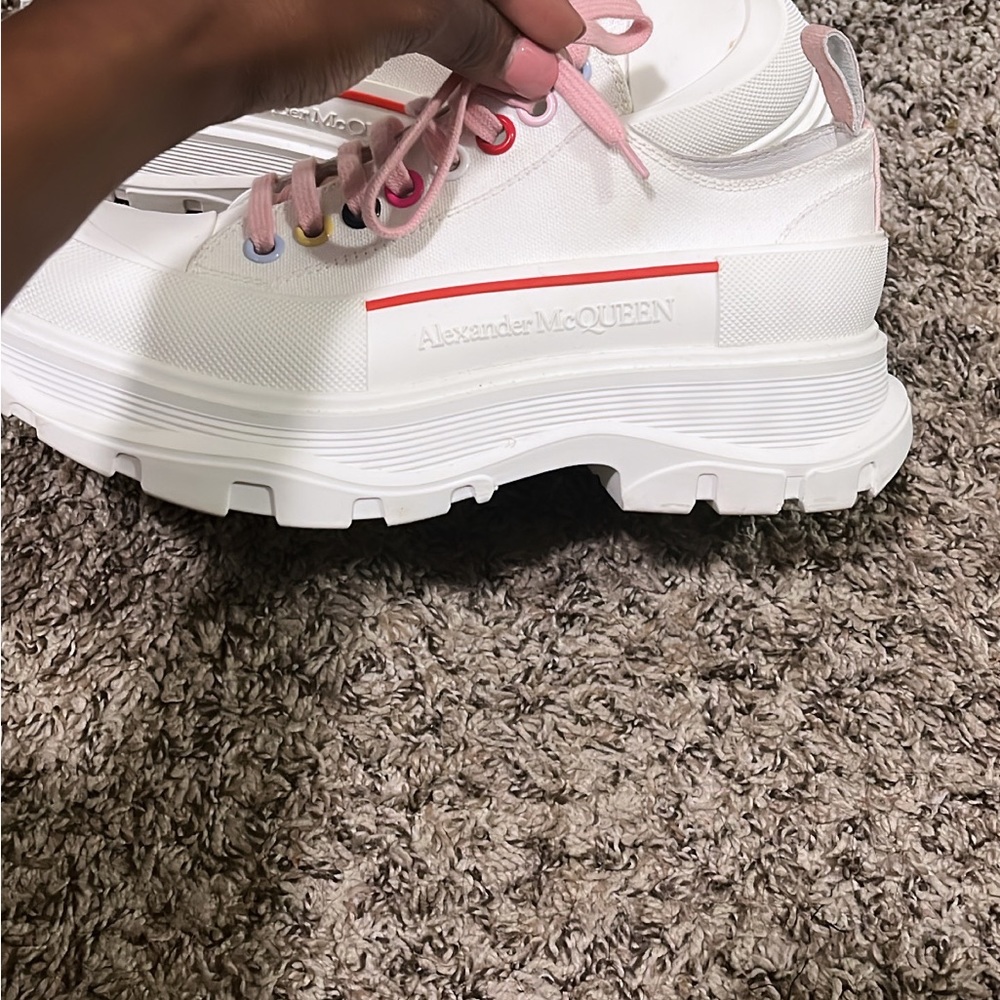 White and Pink size 39 (9) Alexander McQueen Tennis Shoes